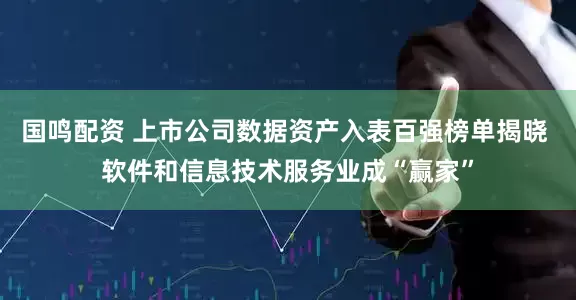 国鸣配资 上市公司数据资产入表百强榜单揭晓 软件和信息技术服务业成“赢家”